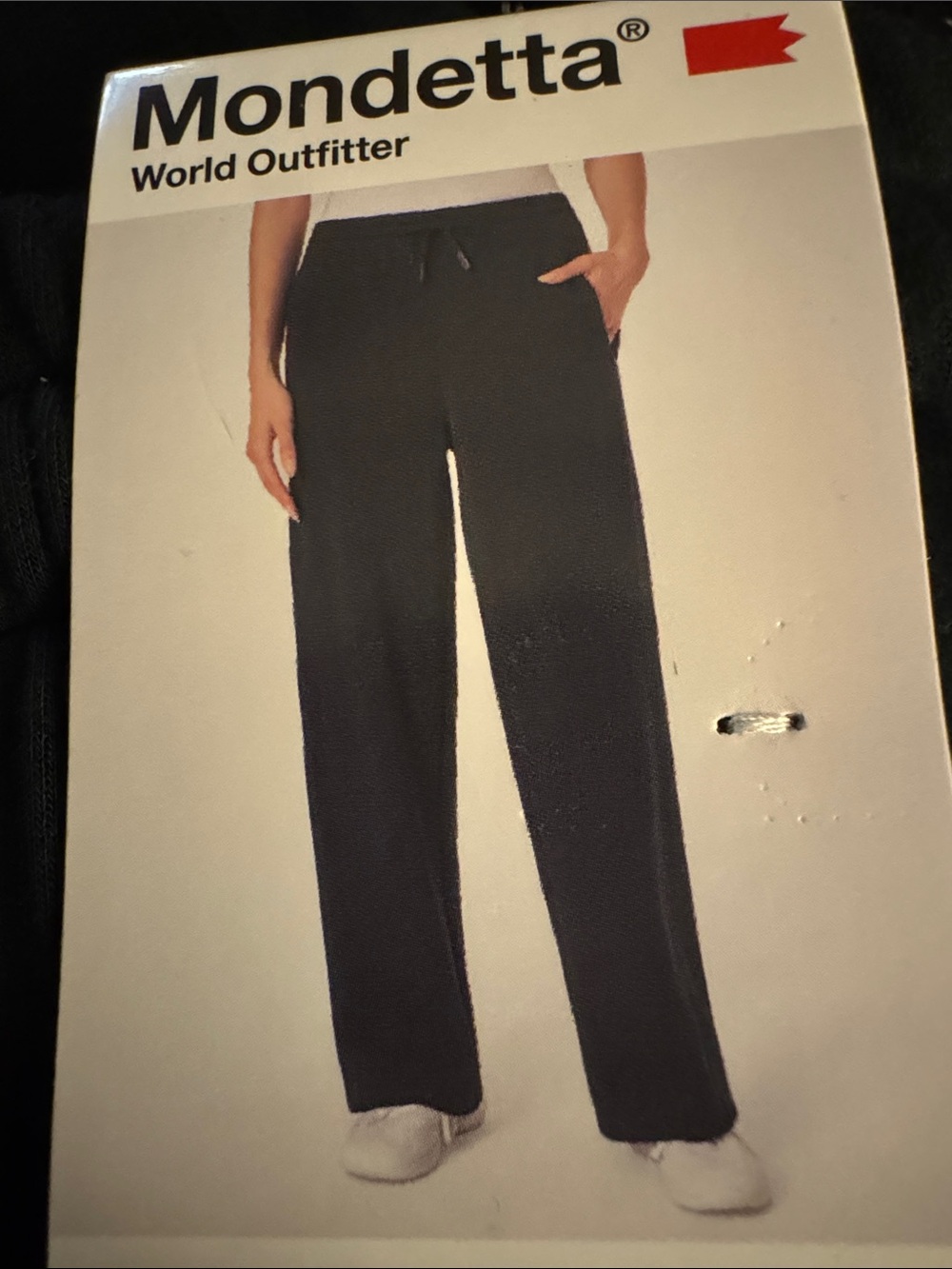 Mondetta Wide-Leg Lounge Pants in Black